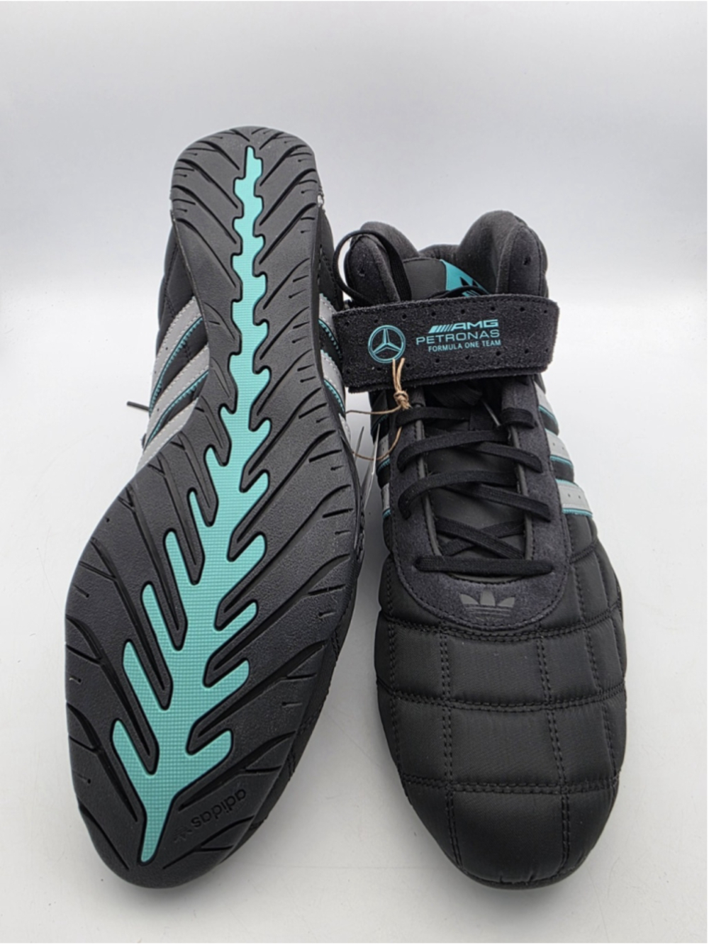 Adidas Adiracer HI Mercedes AMG F1 Racing Shoes JR4547 Mens 12.5 - Picture 5 of 5